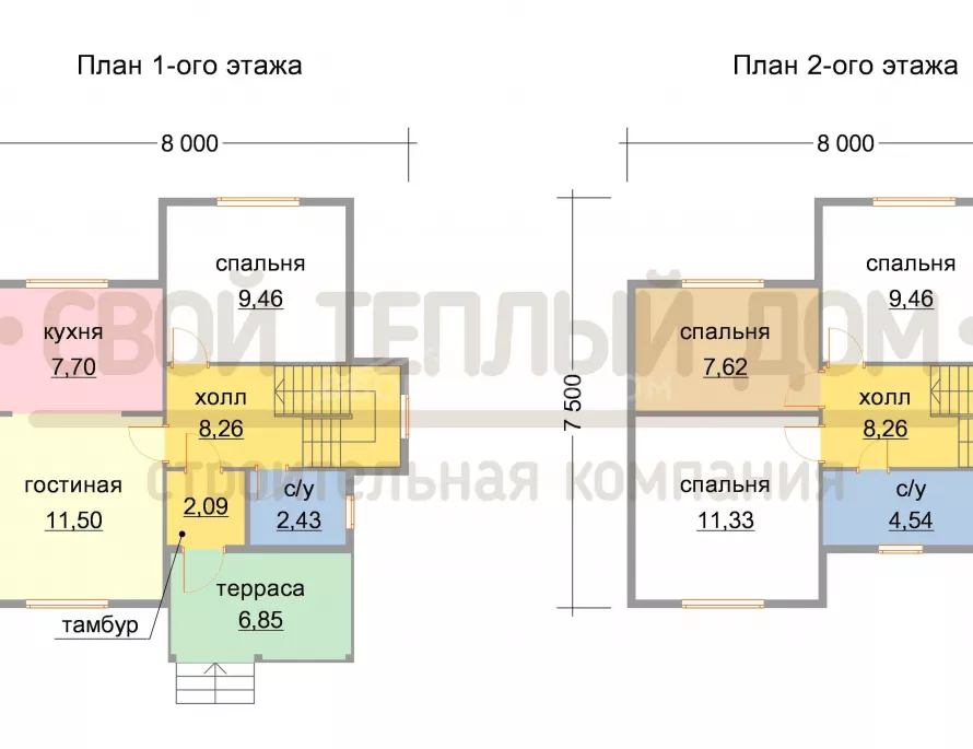 Каркасный дом 8х8,5 КД-32