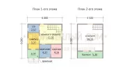 Каркасная баня 6х6 СМ-4